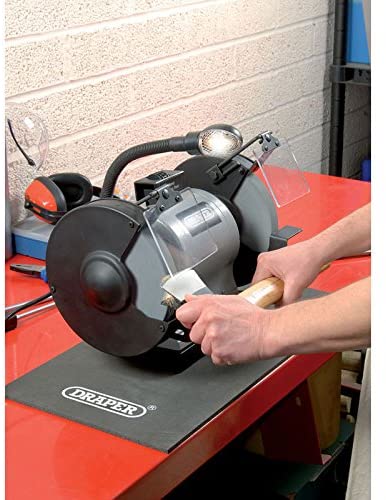 Draper 05097 200mm 550W 230V Heavy Duty Bench Grinder with Worklight, 200 Mm/550 W, 200 mm/550 W - Image 3
