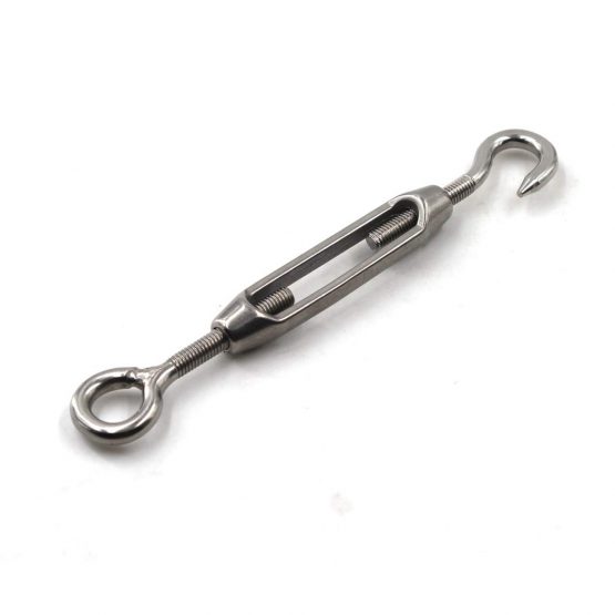 M8 Turnbuckle 304 Stainless Steel Turnbuckle Hook And Eye Turnbuckle Wire Rope Tension Pack Of 2 - Image 4