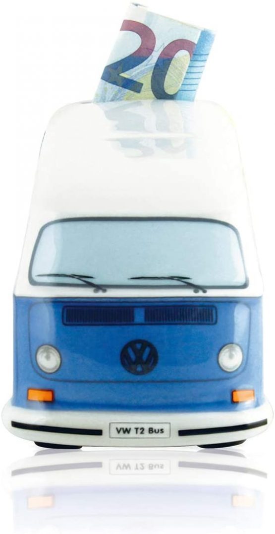 Brisa VW Collection - Volkswagen Hippie Bus T2 Camper Van Money Bank/Piggy Bank/Savings Box - Gift Idea/Fan Souvenir/Retro Vintage Article (Ceramic/1:22/Blue) - Image 3