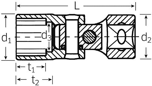 Vaso 3/8" ARTICULADO - 47 A 5/16, Multicolor - Image 2
