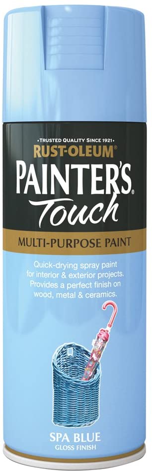 Rust-Oleum 400ml Painter's Touch Spray Paint - Spa Blue Gloss, 400 ml (Pack of 1)