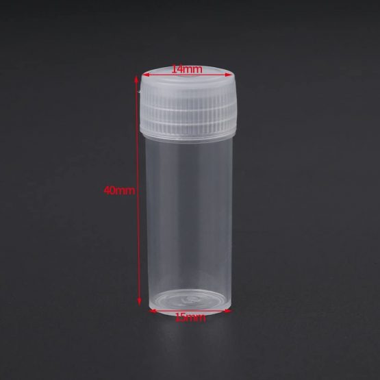 HEEPDD 50pcs Sample Bottle, 5ml Volume Plastic Sample Bottles Mini Portable Clear Storage Container with Lid for Lab Accessories Parts Small Items - Image 4