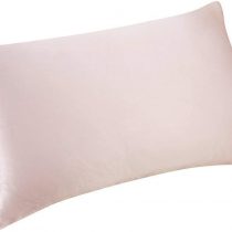 ALASKA BEAR - Natural Silk Pillowcase, Hypoallergenic, 19 momme, 600 thread count 100 percent Mulberry Silk, 50x66 cm with hidden zipper(Pink)