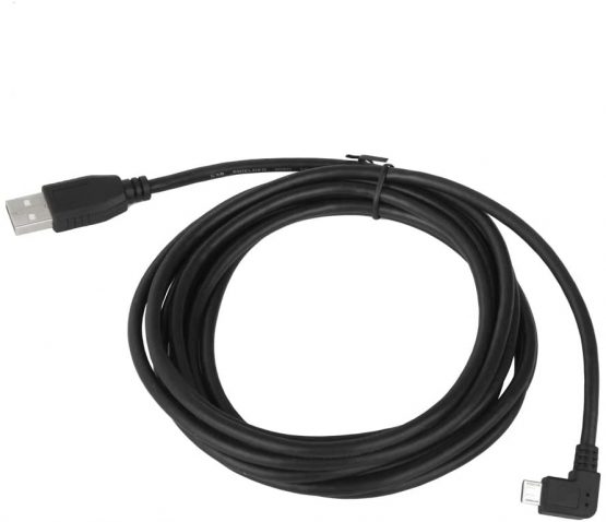Car Chargers TomTom Charging Cable at Nav for Via 52, 62, 110, 120, 125, 130, 135, 180, 220, 225, 260, 280, Via LIVE 120, 125, 130, 135, 1605TM, 1405TM, 1435M, 1505TM, 1535TM Right Angle (5m)