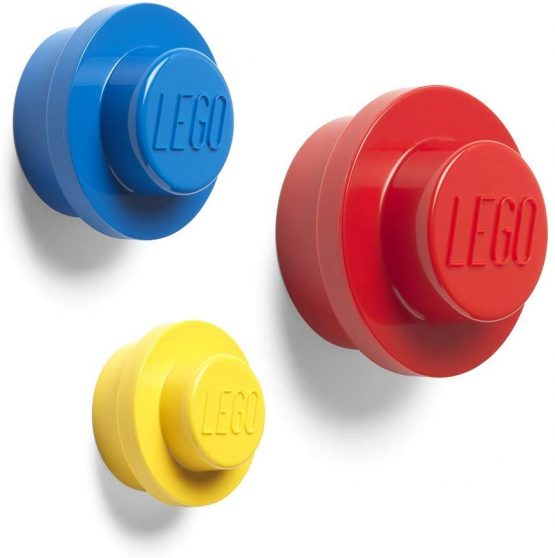 Room Copenhagen Lego Wall Hanger Set, Bright, Yellow, Blue, Red, Small, Medium and Large