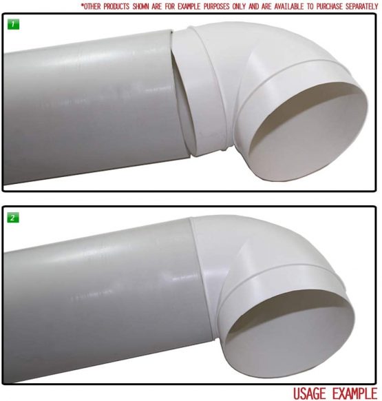 Kair 90 Degree Elbow Bend 100mm - 4 inch Round Plastic Ducting Joint to Connect Round Duct Pipe or Flexible Hose - Image 3
