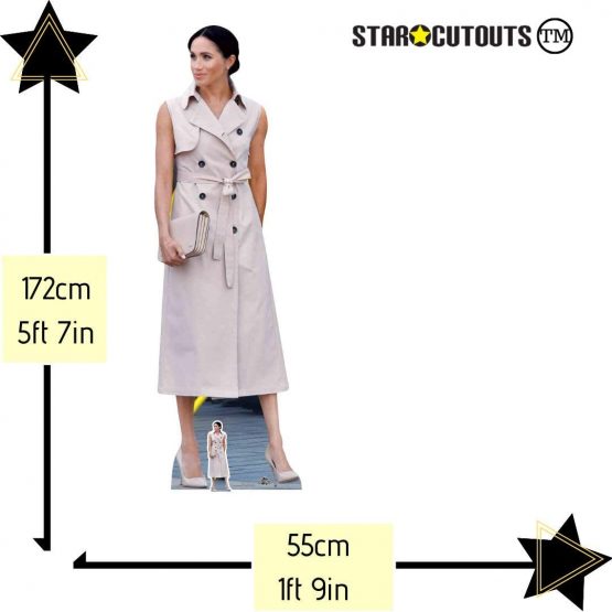Star Cutouts Ltd CS761 Lifesize Cardboard Free Desktop Cutout of Meghan Markle Duchess of Sussex 172cm Tall, Multi-Colour - Image 2