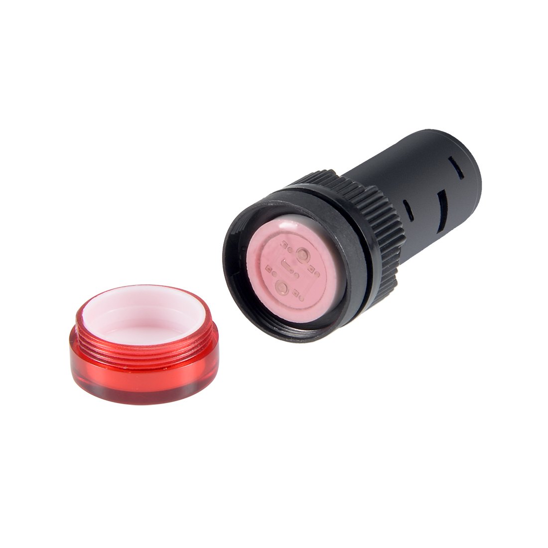 sourcing map 3Pcs Red Indicator Light AC/DC 24V, 16mm Panel Mount, for Electrical Control Panel HVAC, DIY Projects - Image 3