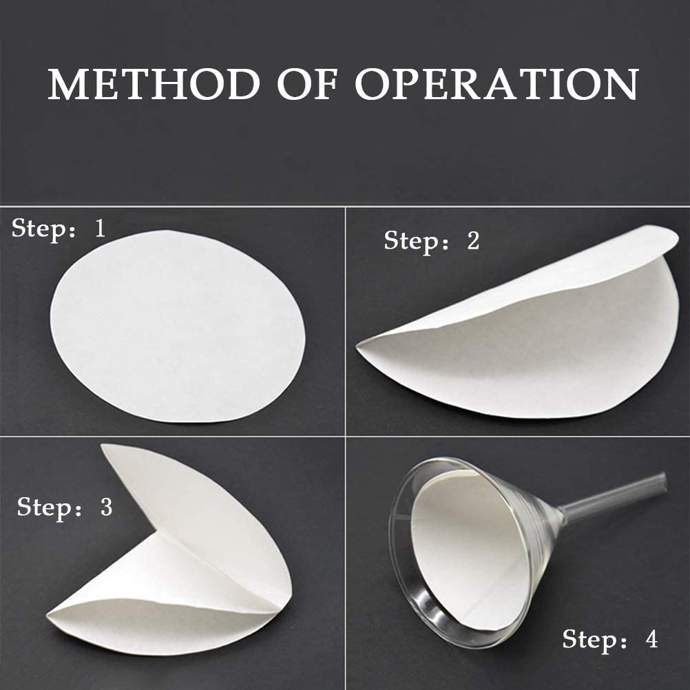TIMESETL Qualitative Filter Paper 100 PCS Round Medium Flow Rate 11cm Dia Laboratory Filtration Lab Supplies - Image 2