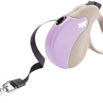 Retractable Dog Lead AMIGO TAPE MINI, Extending tape, 3 m, Max 12 kg, Lilac