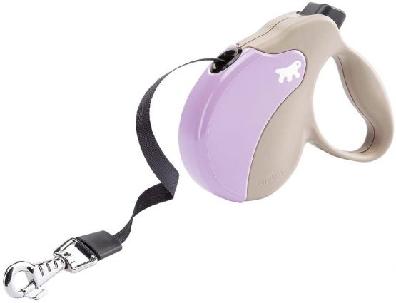 Retractable Dog Lead AMIGO TAPE MINI, Extending tape, 3 m, Max 12 kg, Lilac