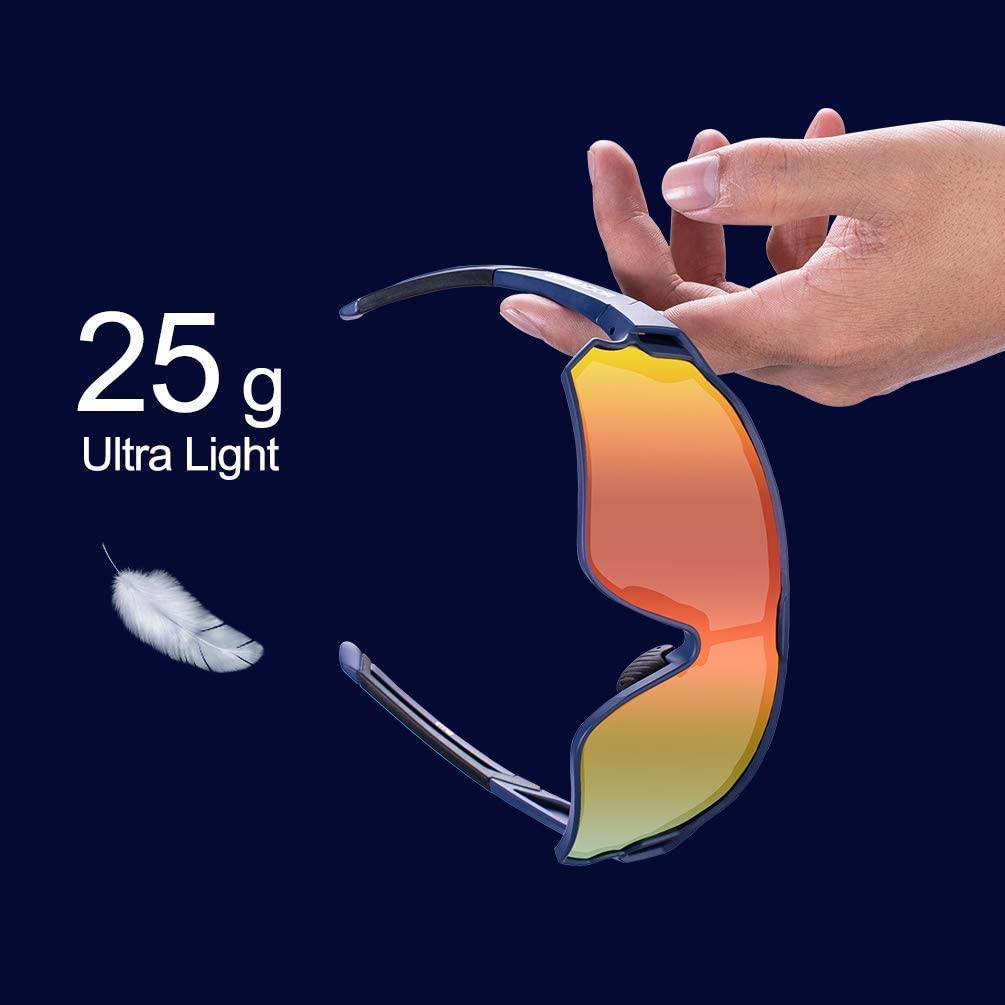 ROCKBROS Polarized Sunglasses Sport Sunglasses UV 400 Protection TR90 Frame Riding Ski Goggles Eyewear for Outdoor Sports Cycling Running Climbing Fishing Driving Snowboarding - Image 3