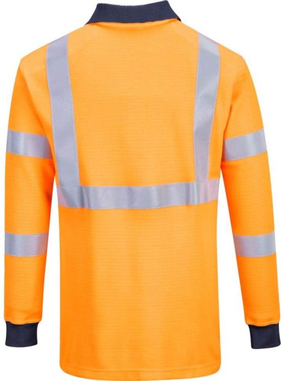 Portwest Flame Resistant RIS Polo Shirt, Color: Orange, Size: XL, FR76ORRXL - Image 2