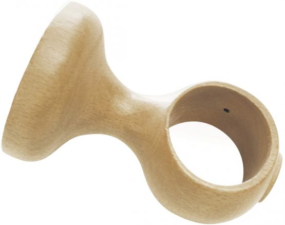 Gardinia Bracket Short Closed for Diameter 25 mm Beech 5.5 cm