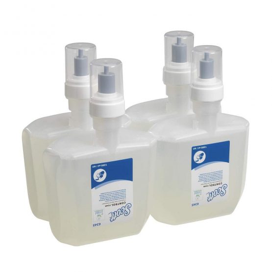 Scott Control Foam Frequent Use Hand Soap 6345 - Unscented Foaming Hand Cleanser - 4 x 1.2 Litre Clear Hand Wash Refills (4.8 Litre Total) - Image 3