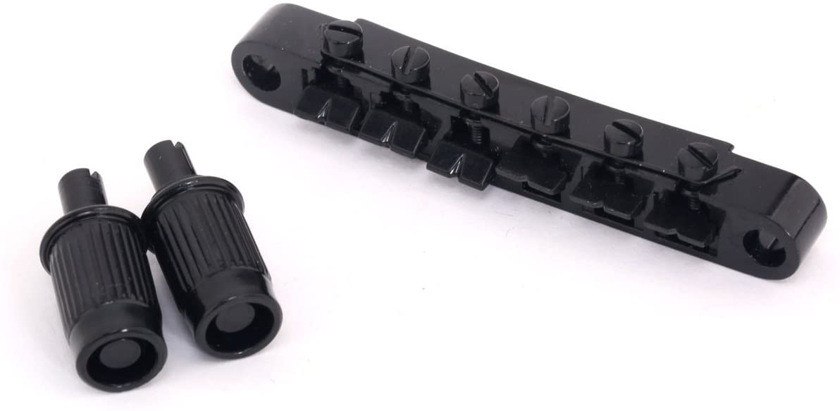 Musiclily ABR-1 Style Tune-o-matic Bridge and Tailpiece Set for Les Paul Style Electric Guitar,Black, Set Black, Standard - Image 4