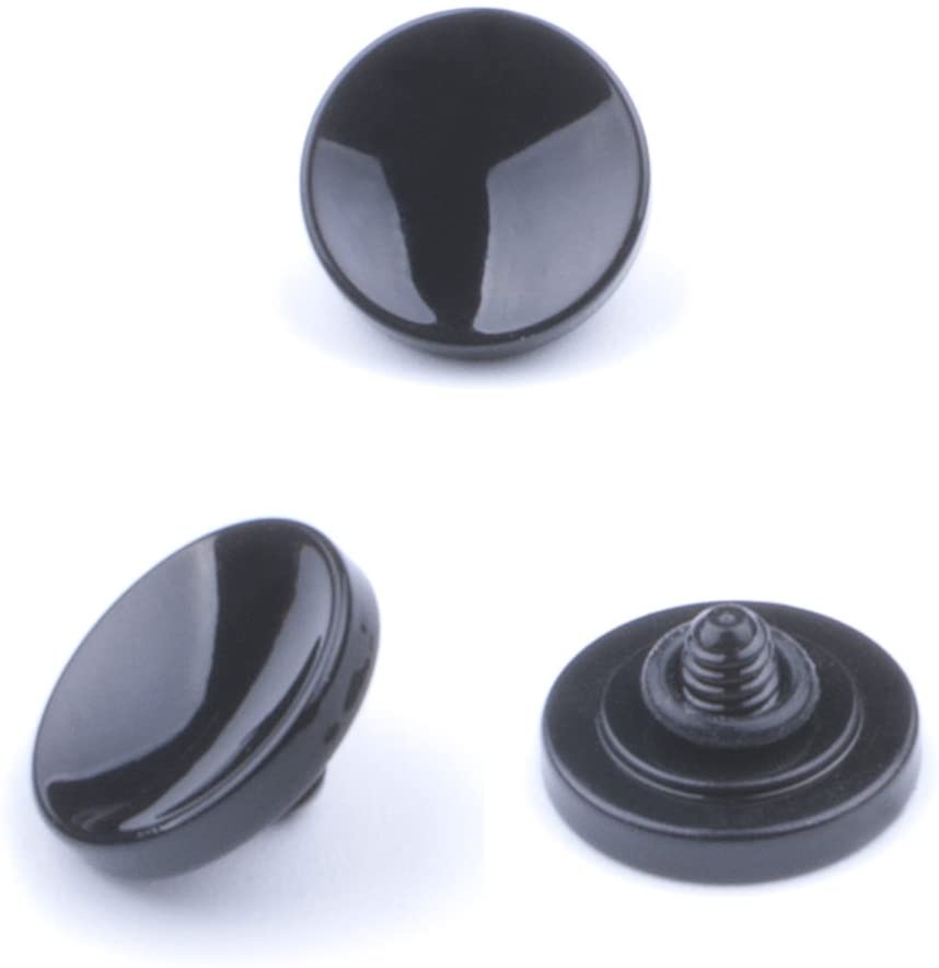 VKO Metal Soft Shutter Release Button,Delicate Camera Shutter Button Black Red Dark-red 11mm Concave Surface(3 Pack) - Image 2