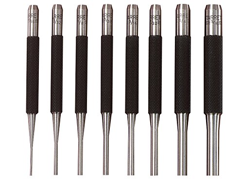 Starrett S565PC Drive Pin Punch Set (8 Pieces), Red