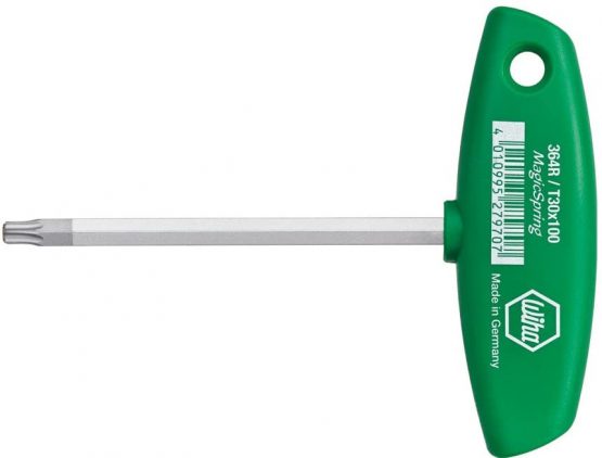 Wiha Allen Wrench with Sliding bar TORX with securing Mechanism, MagicSpring, Matte Chromed, 364R020100