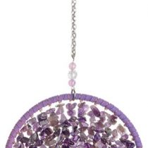 LIOOBO Tree of Life Wall Hanging Tree of Life Dream Catchers Macrame Home Wall Decorations 11CM (Purple)
