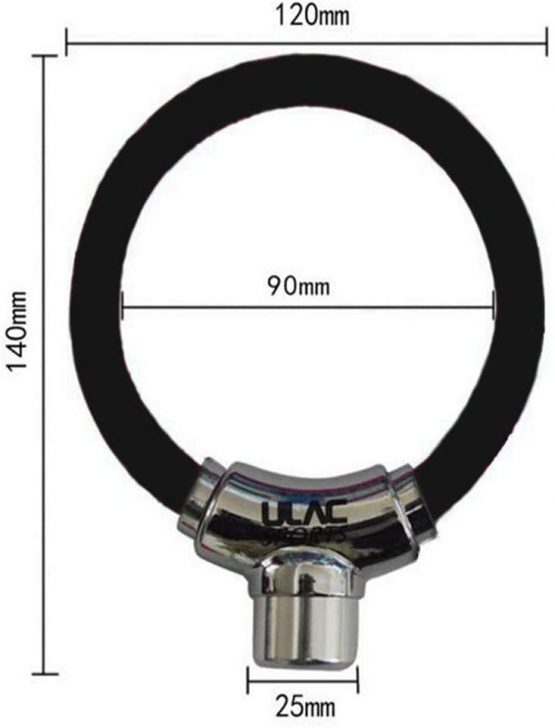 GOZAR Electric Scooter Motorcycle Lock O Shape Anti-theft Lock For XIAOMI MIJIA M365 ES2 Scooter - Black - Image 4