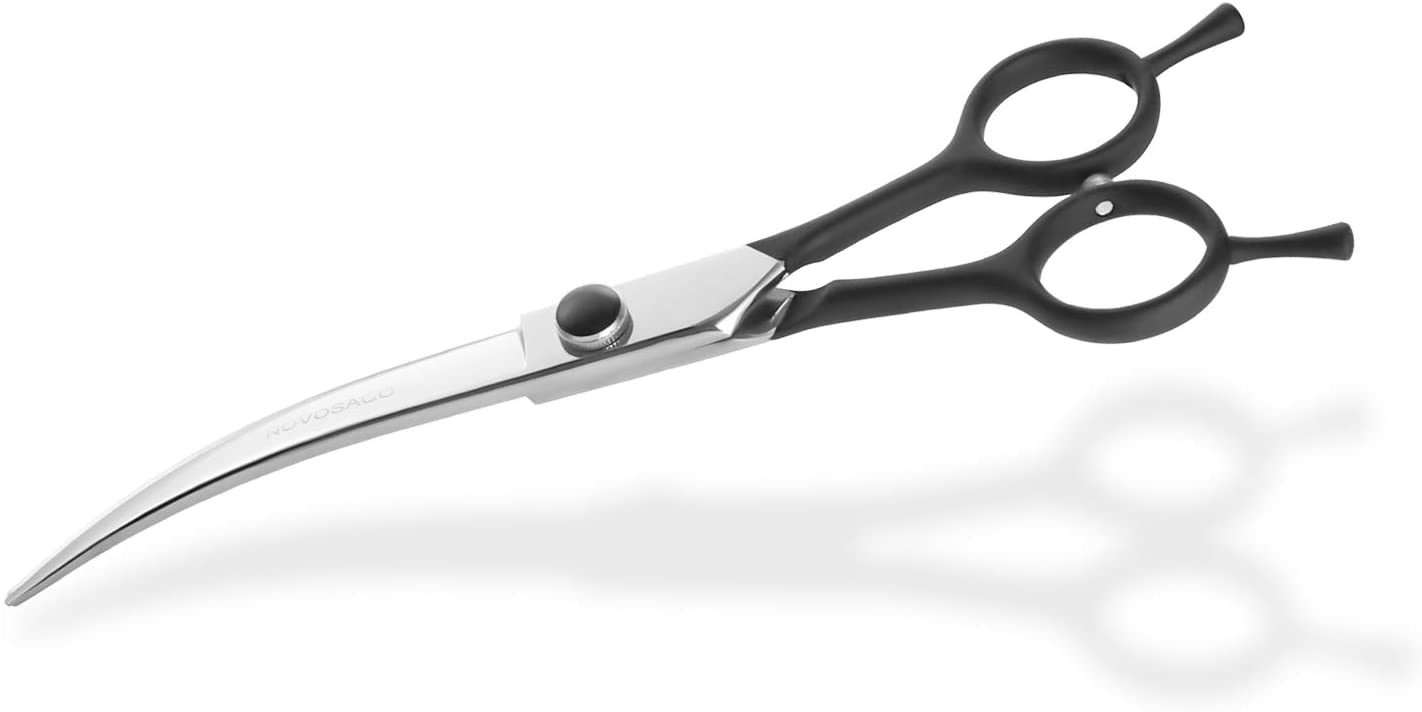 NOVOSACO Curved Dog Grooming Scissors Professional Dog Grooming Scissor Pet Grooming Scissors Two-Way Curved Scissors for Dogs Cats 7 Inch (7-Inch Curved-01) - Image 2