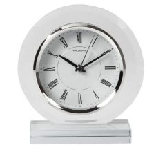 Stylish Wm. Widdop Classic Glass Case Mantel Table Desk Quartz Clock