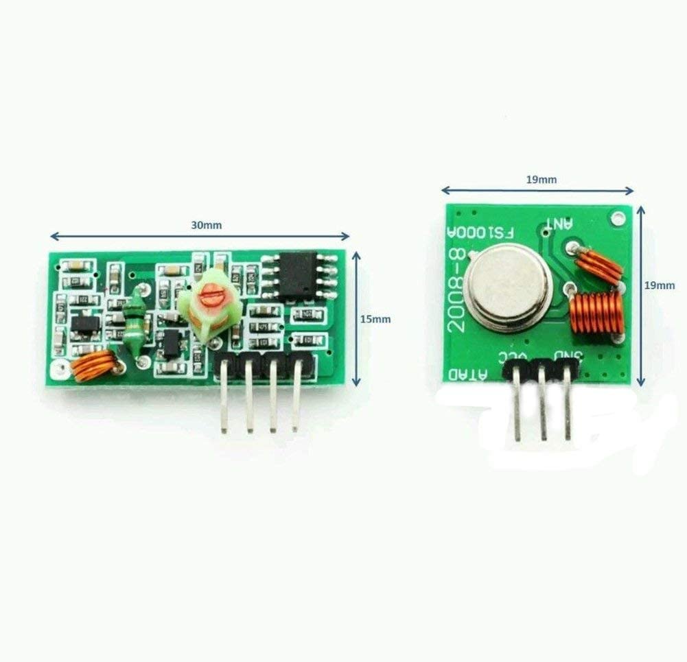 ARCELI 5pcs 433Mhz RF Transmitter and Receiver Link Kit - Image 4