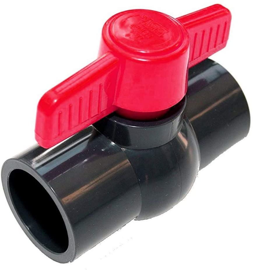 Gluing Ball Valve PVC-U Ball Valve Shut-off Valve with 2 X Glue Socket for 40 mm Pipes