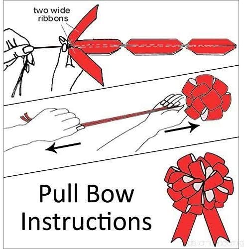 30pcs Red 30mm/3cm Large Ribbon Pull Bows for Party Wall Gift Wraps, Christmas Trees, Wedding - Image 3