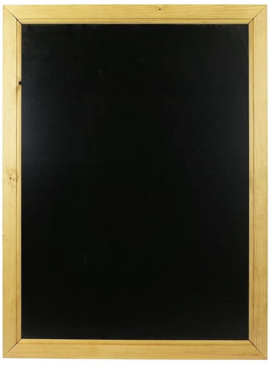 Chalkboards UK WC101 Framed Blackboard, Wood, Black, A1 (87 x 62.5 x 1.5cm)