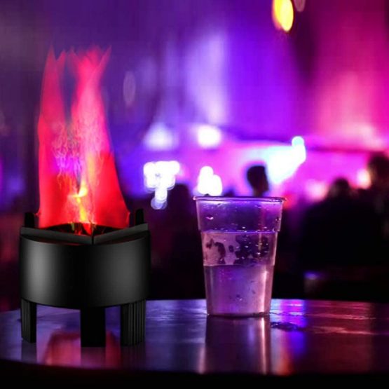 LED Flame Light Dynamic Fire Effect Light Hanging Flame Light Simulated Decorative Atmosphere Lamps Artificial Flame Fake Fire Campfire Centerpiece with No Heat Base for Party Bar Festival Decoration - Image 3