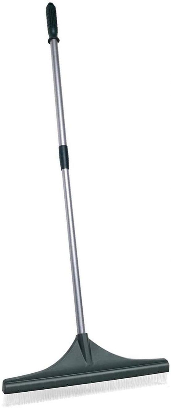 ORIENTOOLS Fake Rake Turf Rake Artificial Lawn Brush Ergonomic Adjustable Steel Handle Plastic Head with PA Brush 80 to 132 CM Carpet Rake
