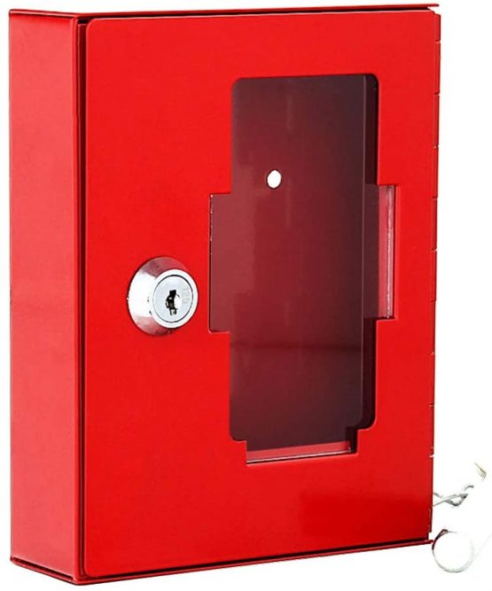 Rottner 1334 NSK1 Emergency Key Box with Hammer on Chain, red