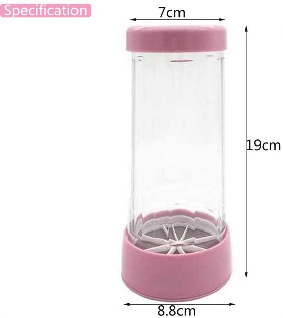 Icing Sugar Shaker,Yueser Stainless Steel Fine-Mesh Flour Sifter/Shaker Bottle for Icing Sugar Flour Chocolate Cappuccino Cocoa,Pink - Image 2