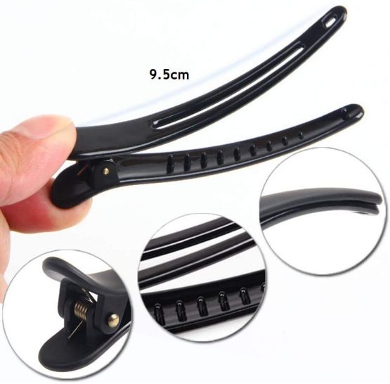 12pcs Sectioning Clips + 1pcs Antistatic Tail Comb, Multicolor Professional Hair Clamp Grips for Women Girls Hairdressing Styling Salon Tool (Gradient Color) - Image 2