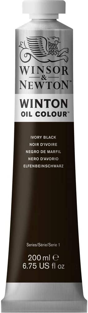 Winsor & Newton Winton 200ml Oil Colour - Ivory Black,1437331, 200 ml (Pack of 1)