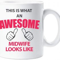 60 Second Makeover This is What an Awesome Midwife Looks Like Mug Gift Present New Baby