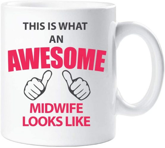 60 Second Makeover This is What an Awesome Midwife Looks Like Mug Gift Present New Baby