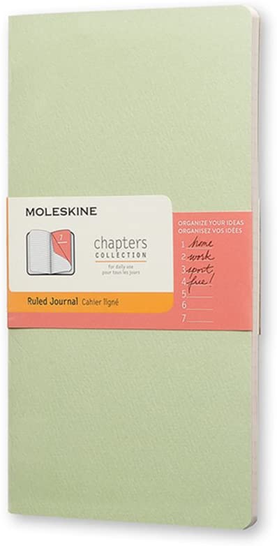 Moleskine Chapters Journal Mist Green Slim Large Ruled