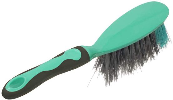 JVL 20-039GY Rubber Grip Dustpan and Bristle Brush Set, Grey/Turquoise - Image 4