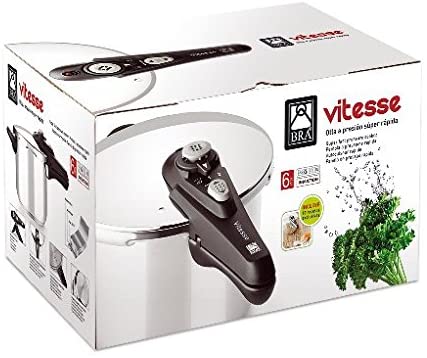 Braisogona Vitesse Stainless Steel Pressure Cooker, 9 L Braisogona_A185104, Silver, 9 Litres - Image 4