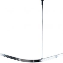 Ridder 520000-350 Shower Curtain Rail 90 x 90 cm Polished Aluminium