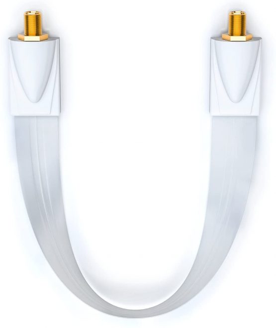 deleyCON Window Feed-Through for SAT Cable 17cm Flexible Extremely Flat 26cm Length Shielded - White - Image 4