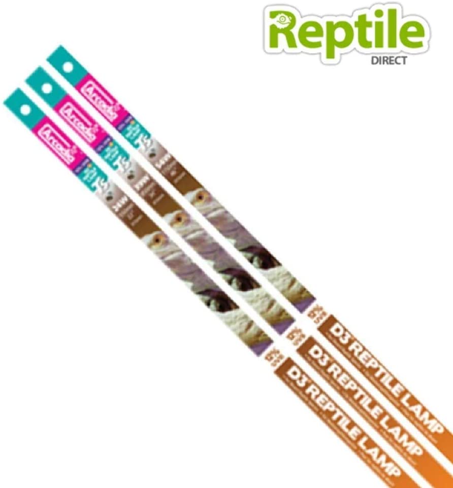 Arcadia D3+ Reptile T5 Lamp 12% UVB, 24W 56cm. High Output Desert UVB Tube, Full Spectrum 6500K Daylight, Flicker Free