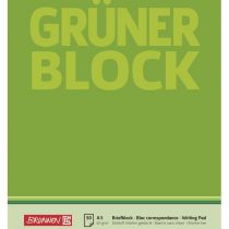 Brunnen Blank/Writing Pad/Green Block (A5 1052436 Writing Pad 50 Sheets, 60 g/m²)