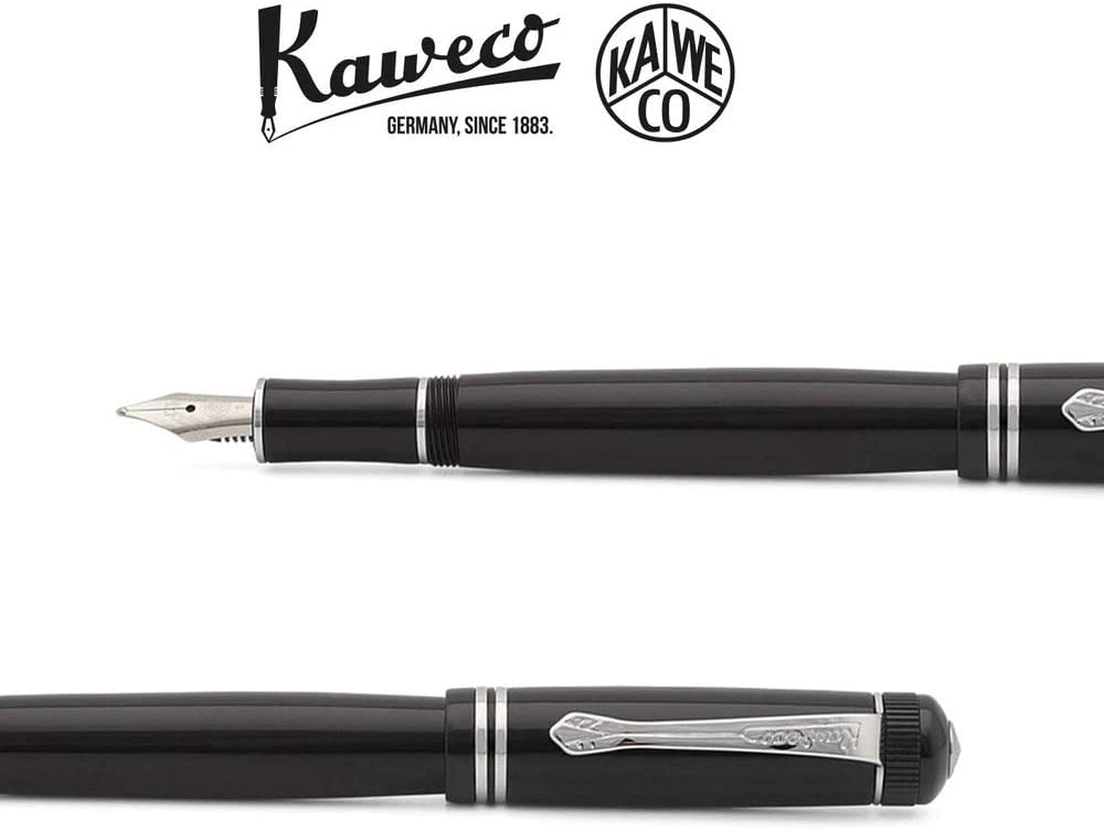 Kaweco DIA2 Fountain Pen Chrome I Premium Acrylic Pen for Ink Cartridges I Nostalgic Stylograph with Chrome Details 16 cm I Nib: M (Medium) - Image 3