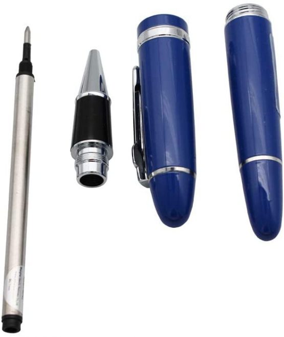Abcsea 1PCS Heavy Big Rollerball Pen 159 and 5PCS Blue Ink Rollerball Pen Refills, Spiral Ballpoint Pen Refills with Cover, Medium Point - Blue Pen and Blue Spiral Refills (0.7MM) - Image 4