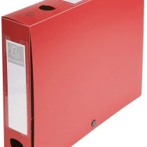 Exacompta A4 Plastic Filing Box, 6 cm Spine - Red