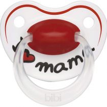 Bibi® Dental Silicone Dummy"I Love Mama" 6-16 Months with Ring